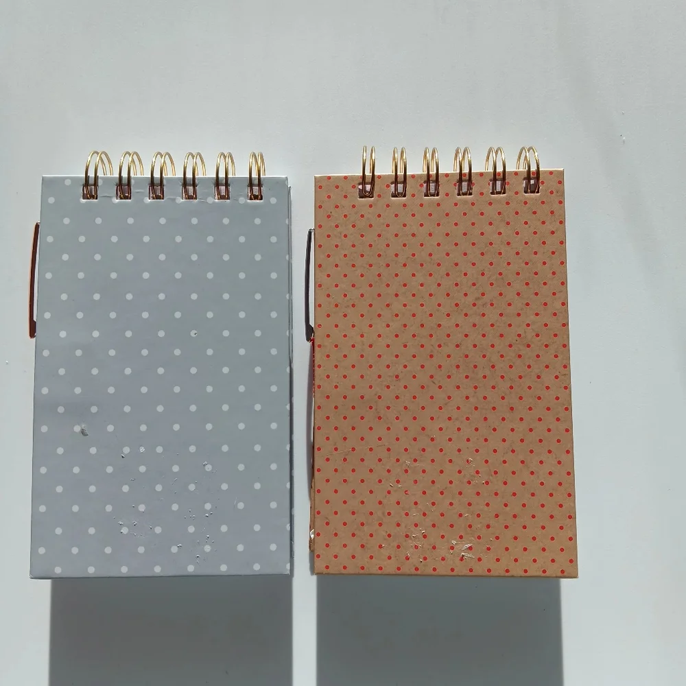 NEW Christmas Spiral Bound Notepads with Pen Nutcracker Santa Gold Red Gifts